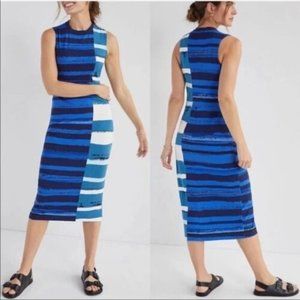 Corey Lynn Calter Sleeveless Blue Striped Sleeveless Dress size M